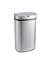 Mega Casa 18 Gallon Stainless Steel Oval Motion Sensor Trash Can for Kitchen