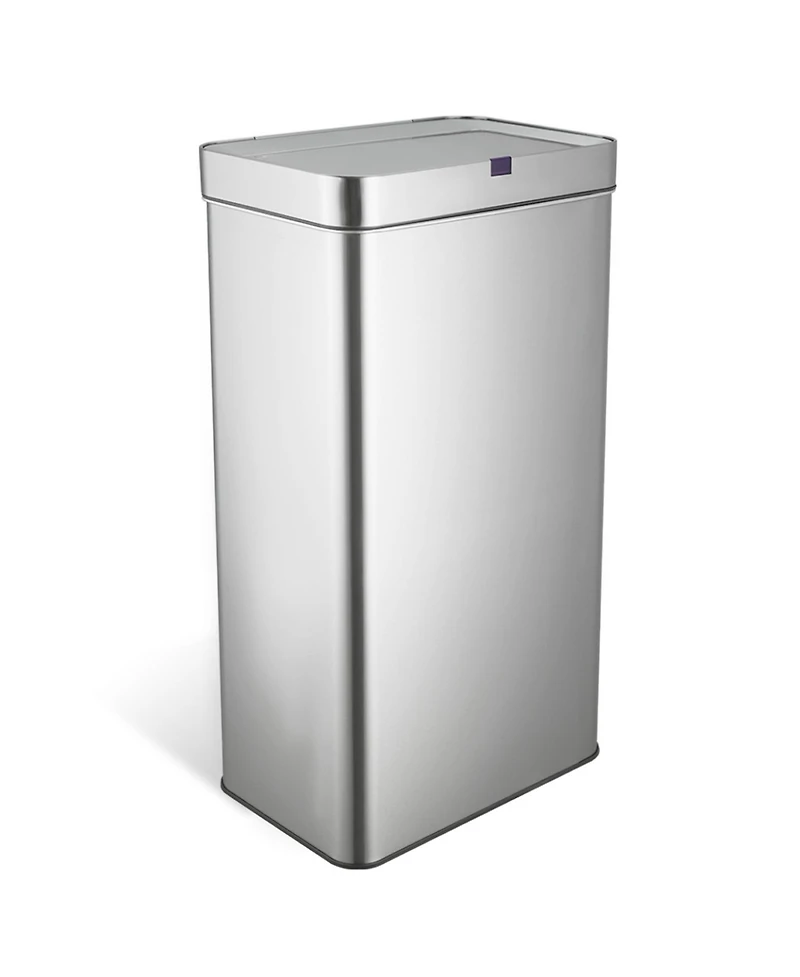 Mega Casa 18 Gallon Stainless Steel Rectangular Motion Sensor Trash Can for Kitchen