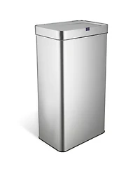 Mega Casa 18 Gallon Stainless Steel Rectangular Motion Sensor Trash Can for Kitchen