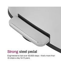 Mega Casa 13+2.1 Gal Oval Stainless Steel Step-on Trash Can Set