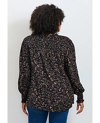 Avenue Women's Plus Abby Blouson Sleeve Blouse