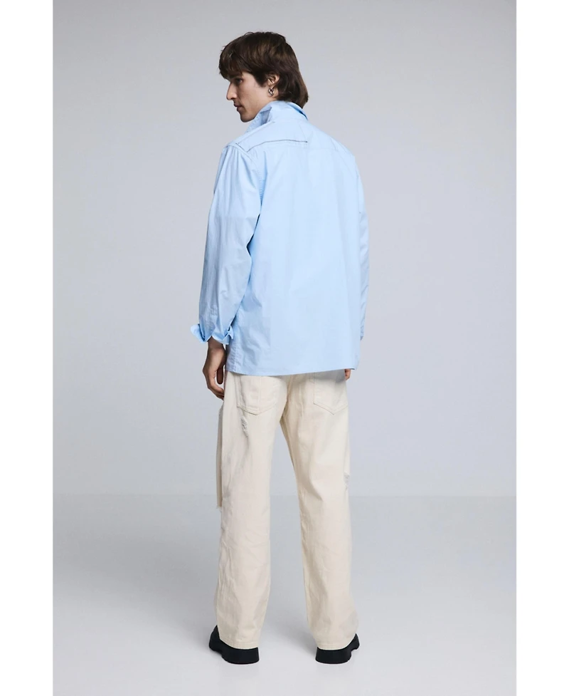 Desigual Men's Embroidered topstitched shirt