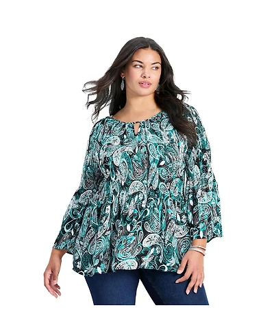 Avenue Women's Fairview Keyhole Pleat Blouse