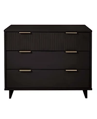 Manhattan Comfort Granville 38" Solid Wood 3-Drawer Dresser