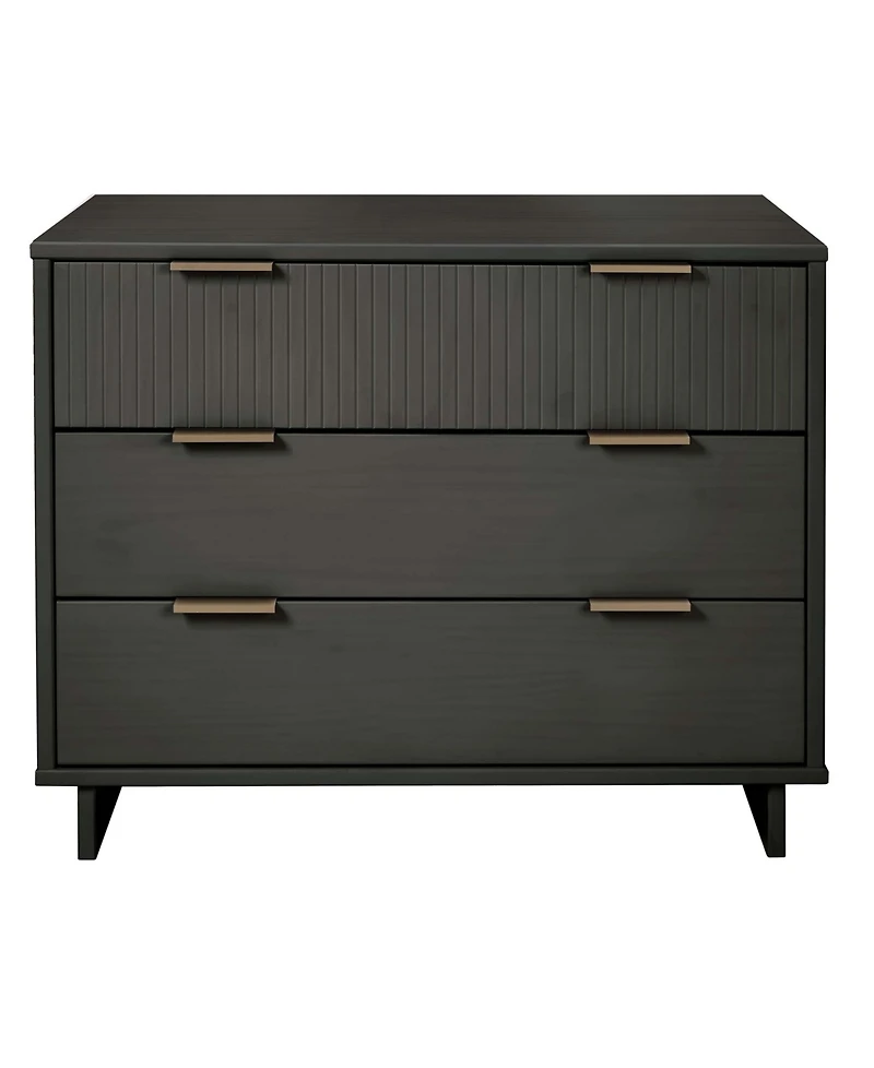 Manhattan Comfort Granville 38" Solid Wood 3-Drawer Dresser