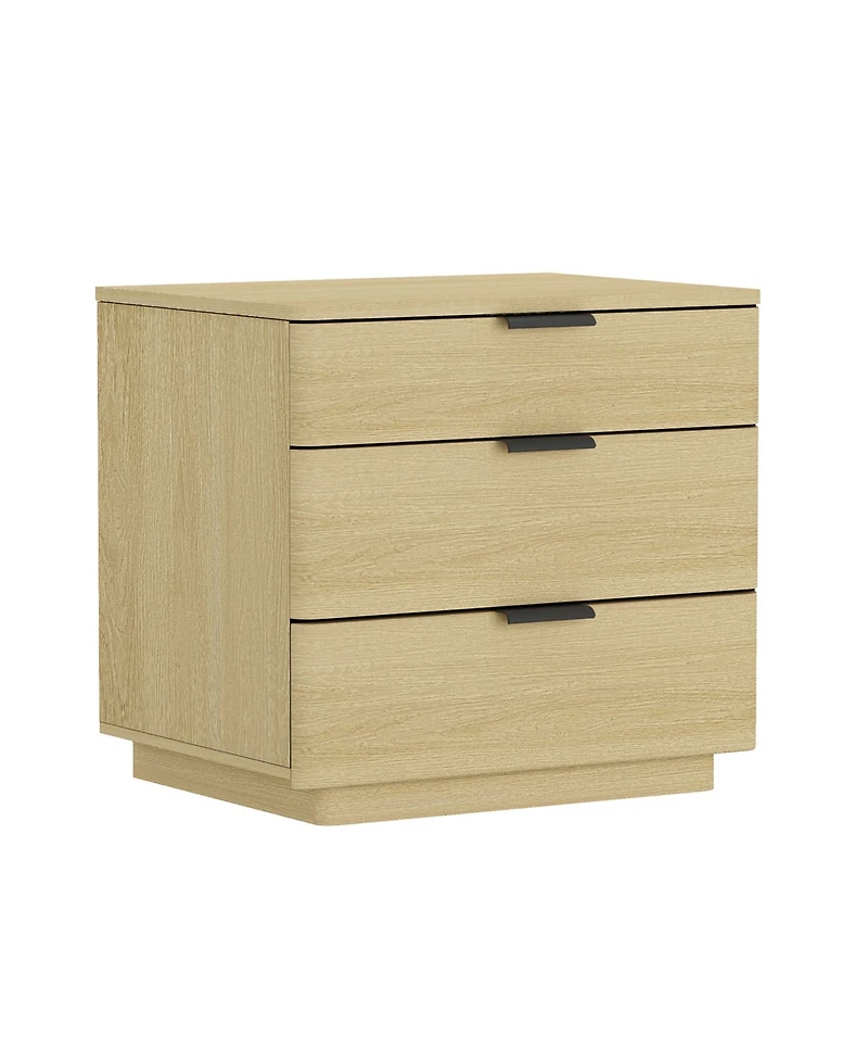 Manhattan Comfort Payton 3-Drawer Wood Nightstand, Set of 2