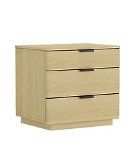 Manhattan Comfort Payton 3-Drawer Wood Nightstand, Set of 2