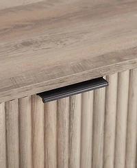 Manhattan Comfort Dumbo Fluted 2-Drawer Wood Nightstand, Set of 2