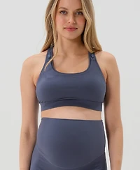 Axk Maternity High Impact Racer Back Nursing Sports Bra with Easy-Release Breastfeeding Clips