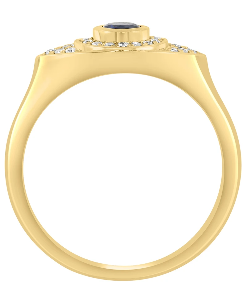 Effy Collection Sapphire (1/5 ct. t.w.) And Diamond (1/10 ct. t.w.) Ring in 14k Yellow Gold