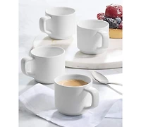 The Cellar Whiteware Espresso Cups, Set of 4, Service For 4