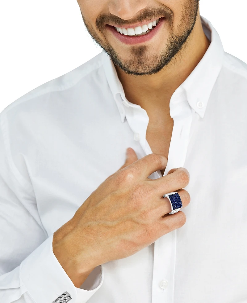 Effy Collection Men's Sapphire (2 ct. t.w.) Ring in Sterling Silver