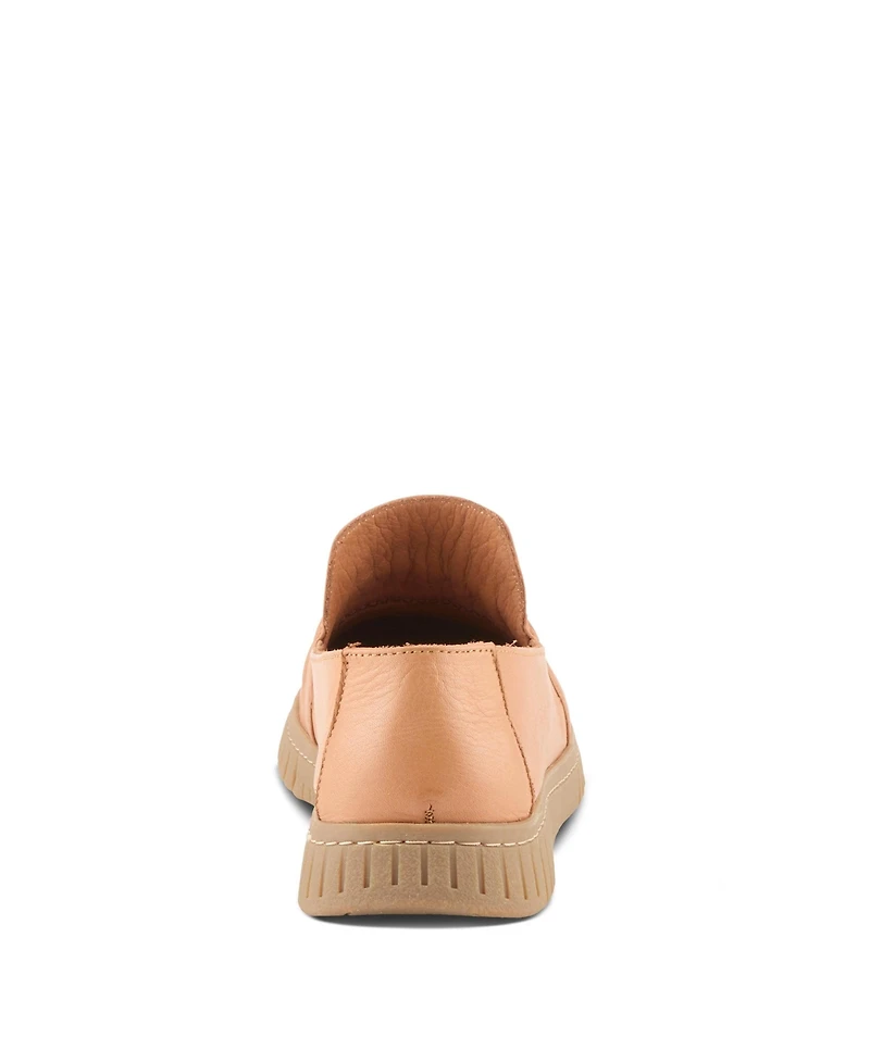 Spring Step Women's Patton Slip-On Shoes With Twin Elastic Gore, Ruching Leather and Removable Insole