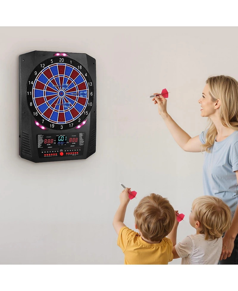 Mecale Electronic Dart Board, 13.5" Dartboard with 45 Games, 474 Variations, Led Scoring Screen and Soft Tip Darts