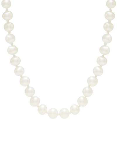 Honora White Cultured Freshwater Pearl (5-6mm) Necklace in 14k Yellow Gold