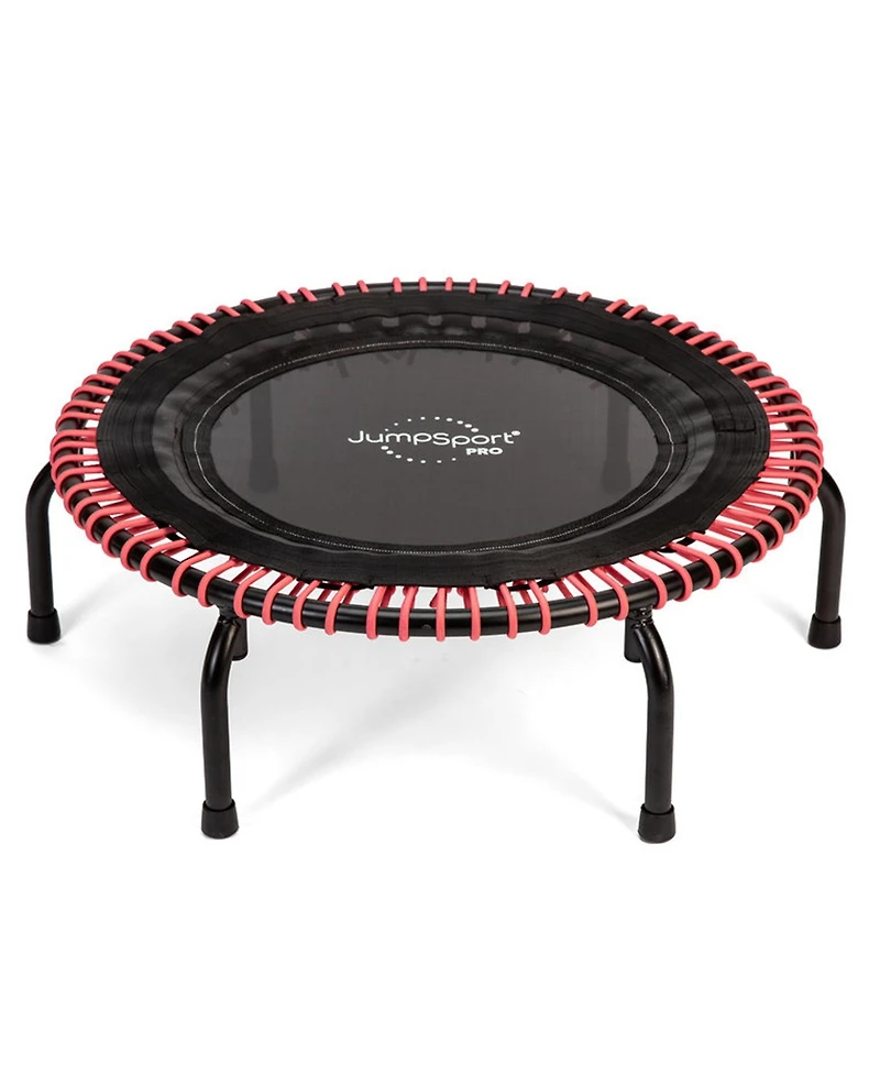 JumpSport 350 Pro 39 Inch Fitness Trampoline with Pink EnduroLast Elastic Cords