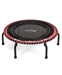 JumpSport 350 Pro 39 Inch Fitness Trampoline with Pink EnduroLast Elastic Cords