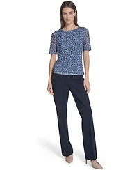Calvin Klein Women's Printed Crewneck Top