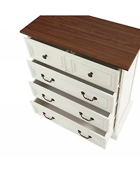 Streamdale Furniture White 5-Drawer Dresser - Bedroom Storage