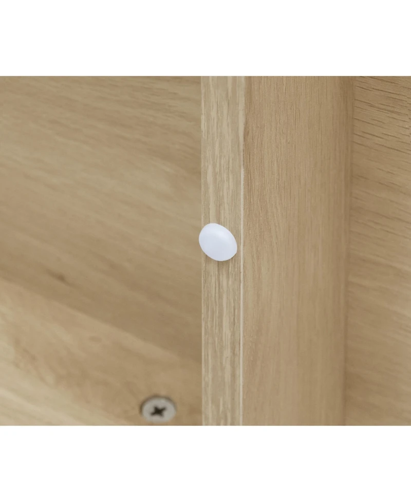 Streamdale Furniture Fluted 6-Drawer Double Dresser with Led