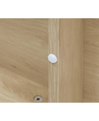 Streamdale Furniture Fluted 6-Drawer Double Dresser with Led