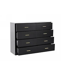 Streamdale Furniture Modern 8-Drawer Black Dresser