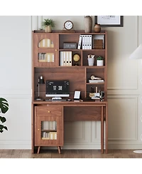 Streamdale Furniture Rotating Computer Desk with Storage