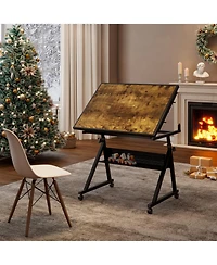 Streamdale Furniture 1500 pieces Jigsaw Puzzle metal Table board for adults gift with 4 trays