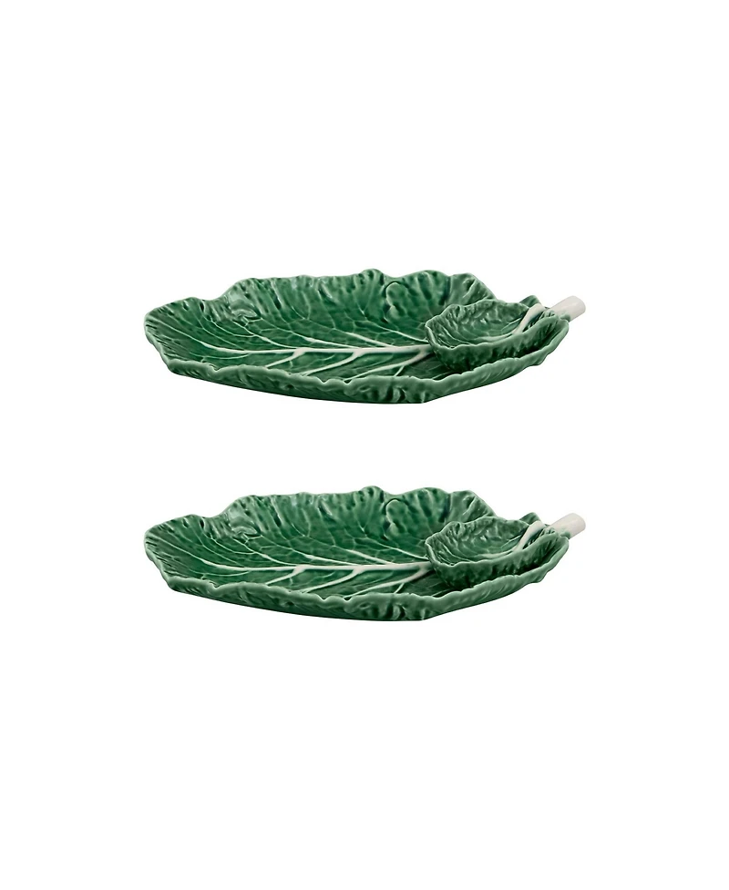 Bordallo Pinheiro Cabbage Chip And Dip, Set of 2