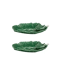 Bordallo Pinheiro Cabbage Chip And Dip, Set of 2