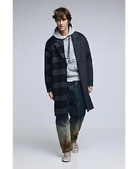 Desigual Men's Checkered bimaterial coat