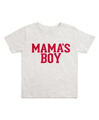 Sweet Wink Toddler Boys Mama's Varsity Patch Valentine's Day Short Sleeve T-Shirt