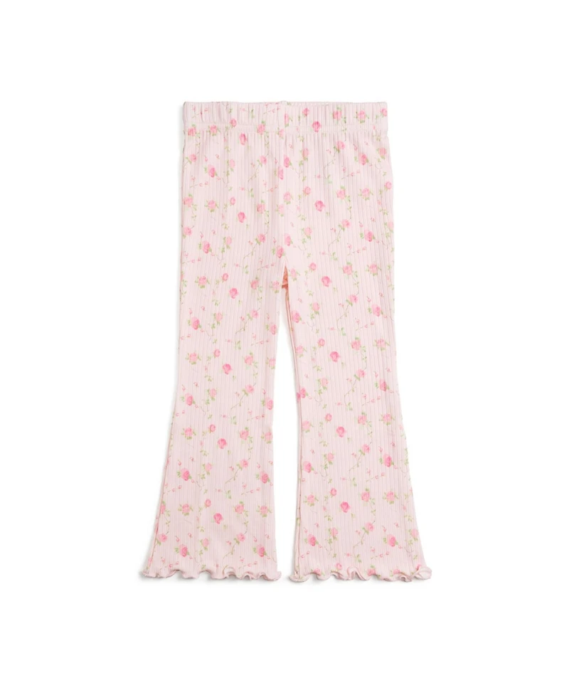 Sweet Wink Little Girls Pink Rose Flare Legging