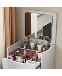 Streamdale 3-in-1 Makeup Vanity with Plip Top Mirror & 3 Drawers