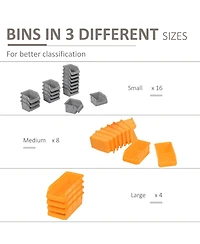 Durhand 44 Piece Wall Mounted Pegboard Tool Organizer Rack Kit,