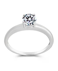 Sterling Forever 4-prong Brilliant Promise Rin