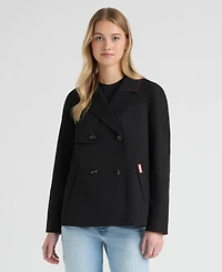 Hunter Womens Double Breasted Short Trench Jacket