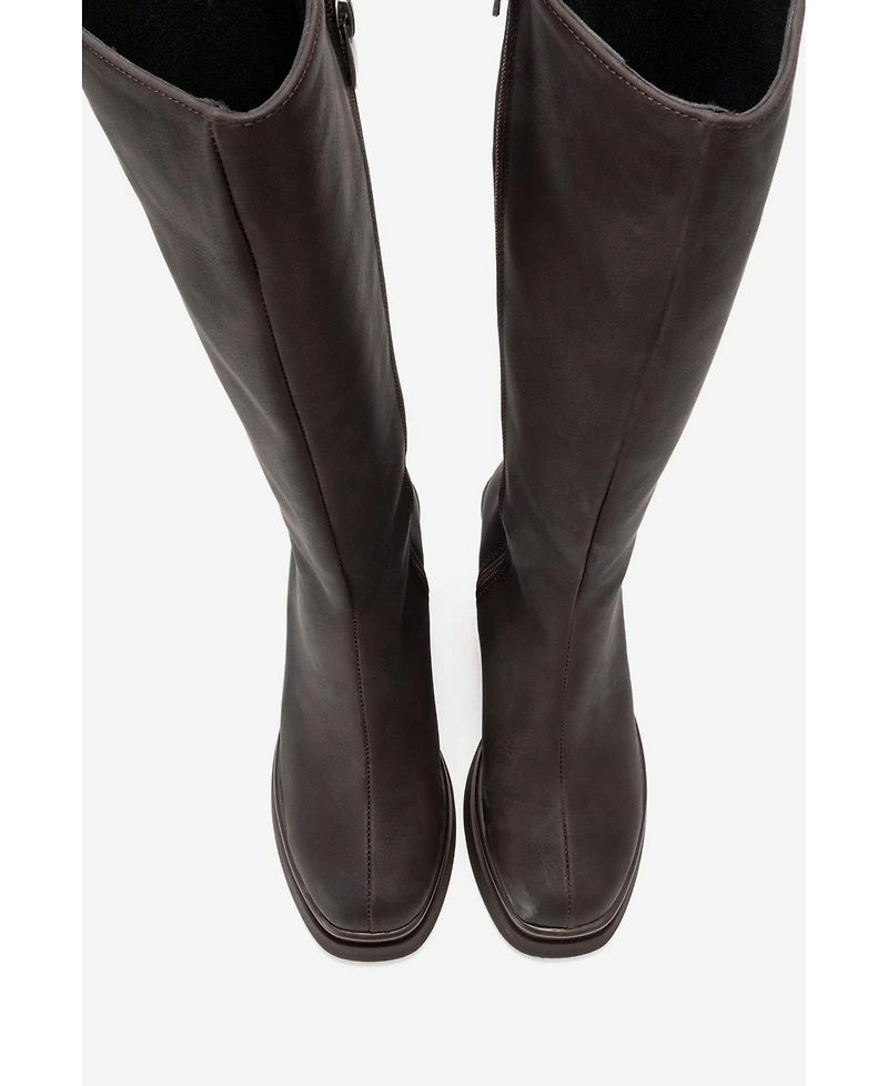 Prologue Shoes Carm Nubuck Platform Mid Calf Boot (Women)