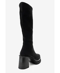 Prologue Shoes Carm Nubuck Platform Mid Calf Boot (Women)