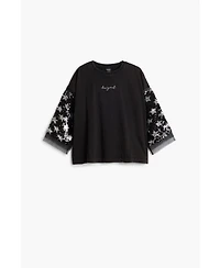 Desigual Girls Girls's 3/4 Sleeve Star T-Shirt