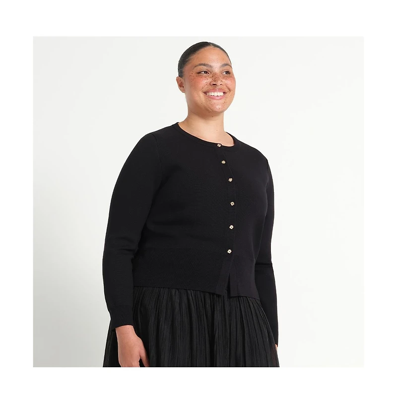 Estelle Plus Jasmine Fitted Knit Cardigan
