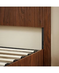 Streamdale Furniture Streamdale Queen Size Lift Up Storage Bed Frame, Walnut