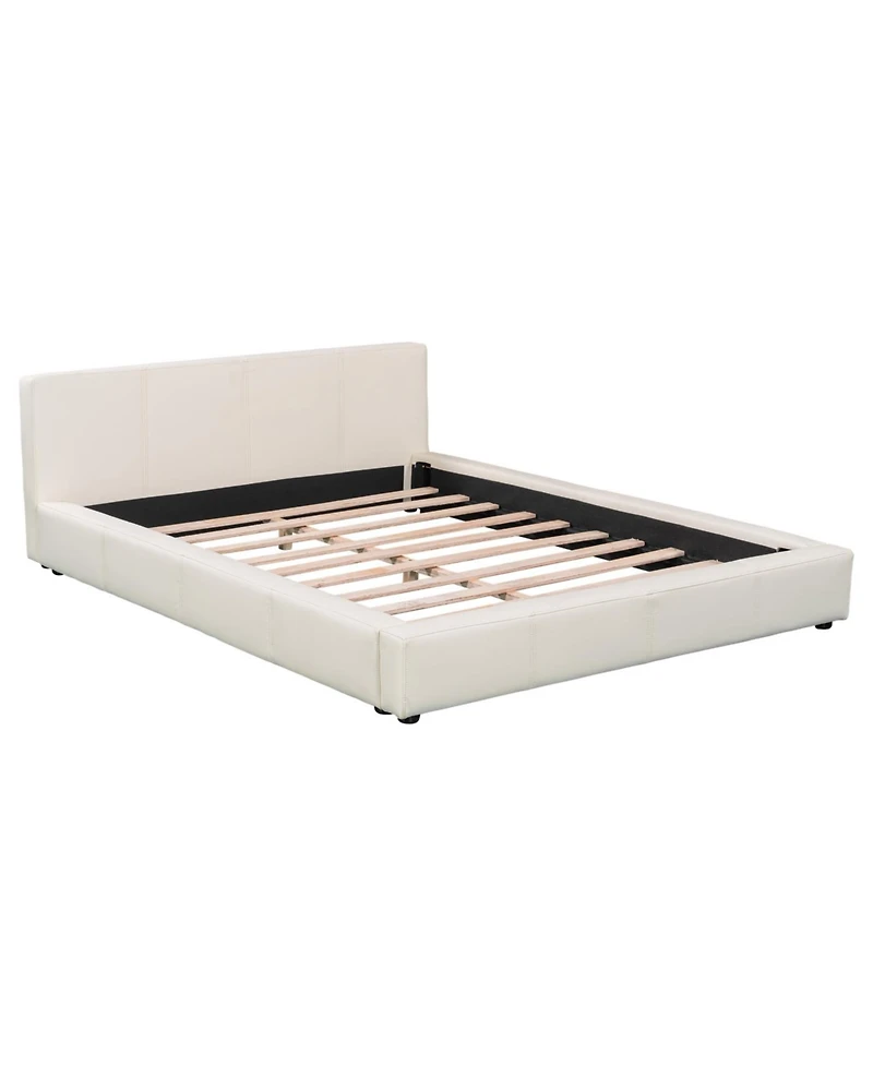 Streamdale Stylish Beige Upholstered Bed The Ideal Choice for Your Bedroom, Full