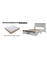 Streamdale Furniture Upholstered Full Bed Frame with Storage Headboard, Led & Pet Bed