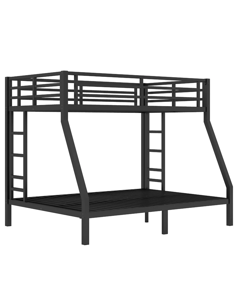 Streamdale Furniture Metal Twin over Full Bunk Bed, Space-Saving, Noise Reduced