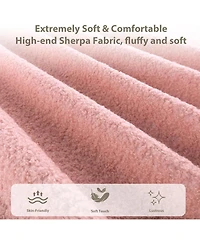 gaomon Twin Size Pink Velvet Upholstered Kids Bed Frame with Headboard, Low Profile, Cozy, Sturdy Wood Slats, Easy Assembly