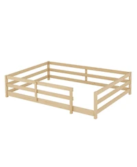 Streamdale Furniture Montessori Floor Bed with Fence