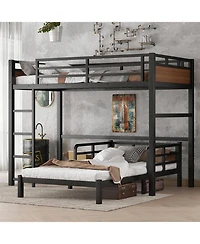 Streamdale Furniture Twin Xl/Twin Xl Metal Bunk Bed, Separable