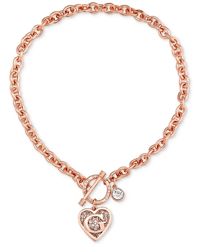 Guess Logo Link Pendant Necklace