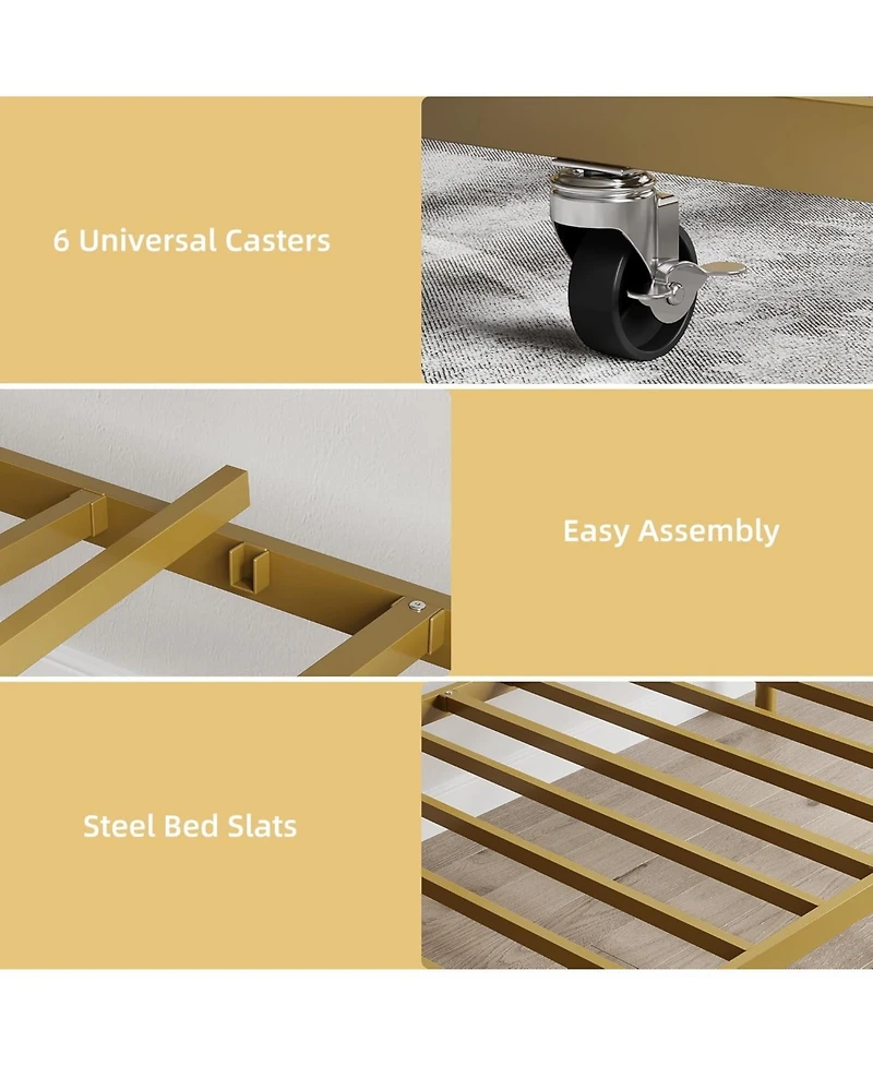 Gaomon Easy Assembly Daybed Twin Size Metal Daybed Space Saving, for Living Room